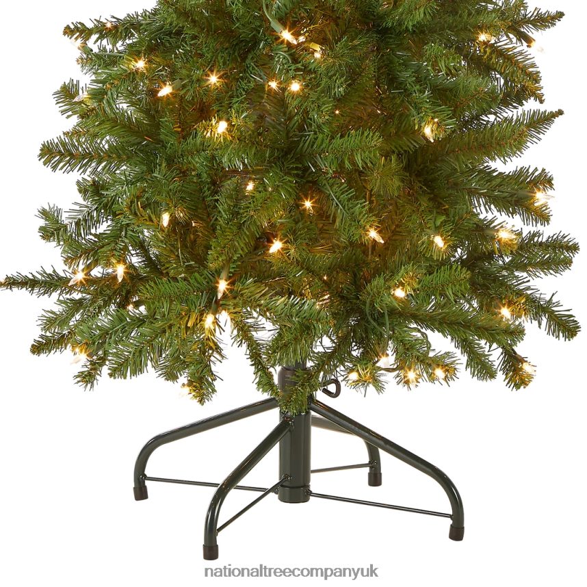 Trees | National Tree Company Artificial Pre-Lit Slim Christmas Tree Green Kingswood Fir White Lights Includes Stand 45 Feet F2L4F8